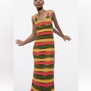 Zara Striped Knit Dress Size S